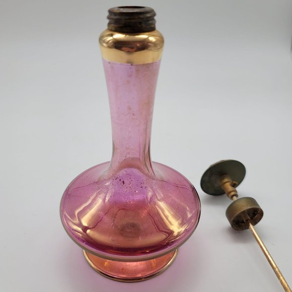 Vintage Perfume Bottle Purple Gold West Germany Irving Rice Import DE8 - Picture 6 of 12
